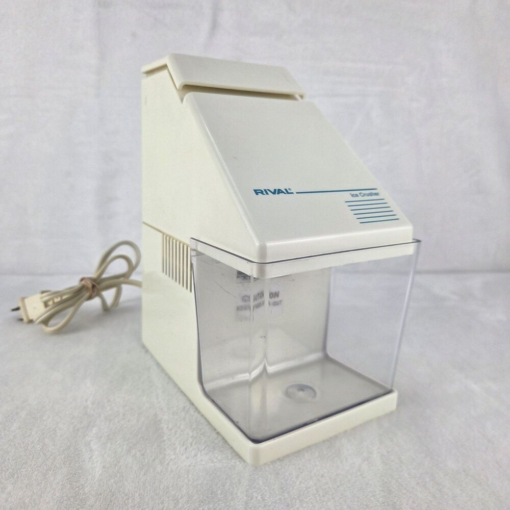 Vintage Rival Electric Ice Crusher White Model 840 Countertop Tested Working